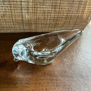 Clear Vintage 1960's Art Vannes Crystal Bird